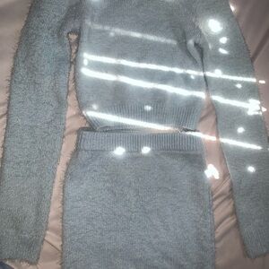 Fashion Nova Light Blue Knit Sweater